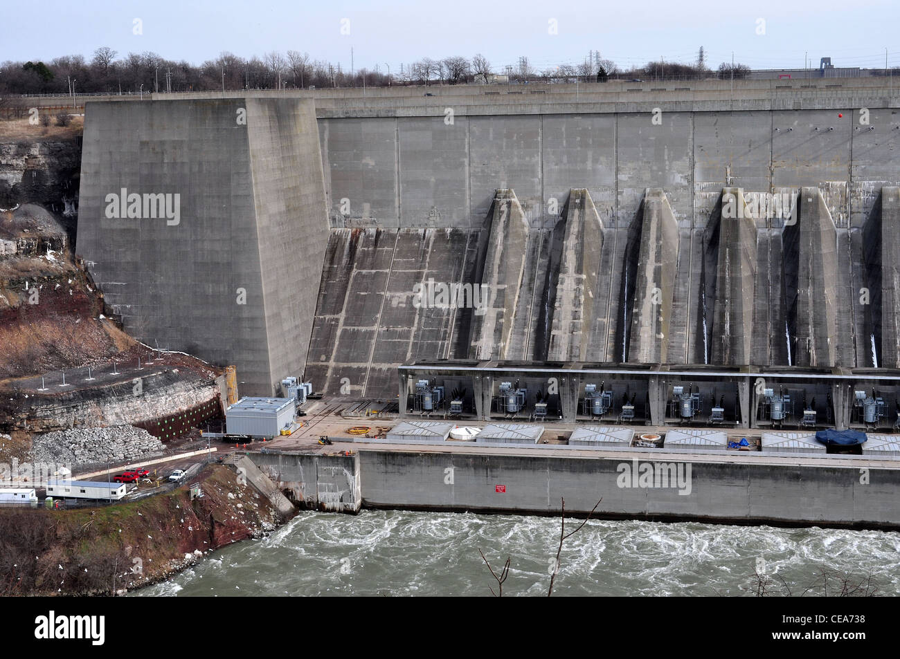 Elektrische Wasserkraftwerk, Niagara River, New York State Stockfoto