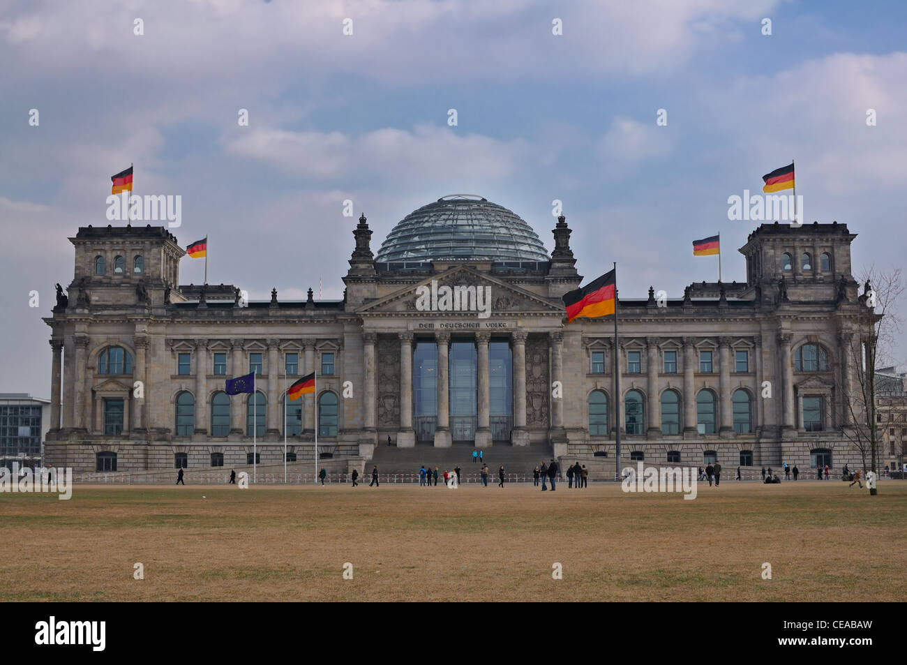 Berlin: Der Reichstag in Berlin, Deutschland. Stockfoto