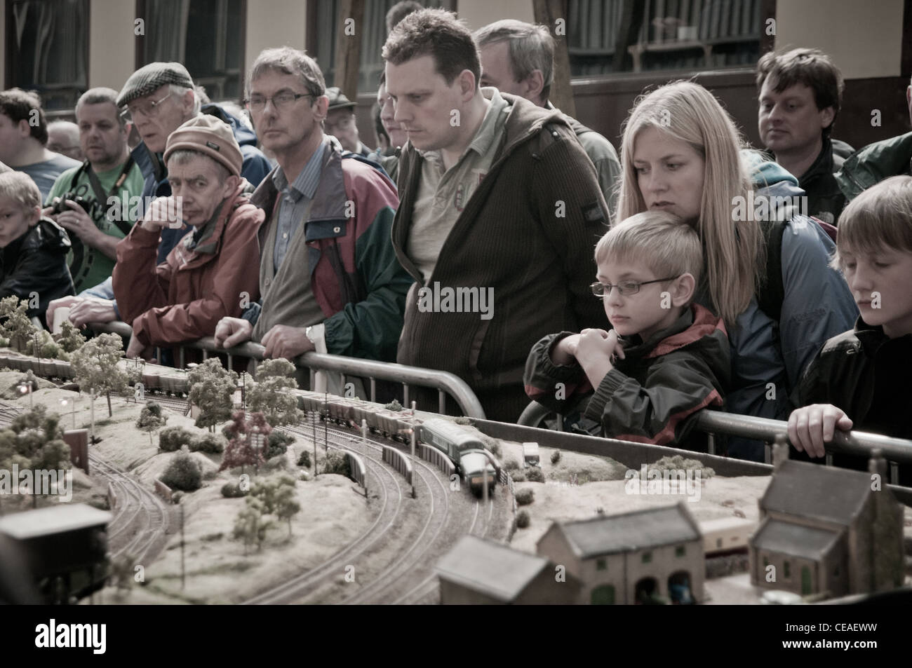 Modell-Bahn-Ausstellung Stockfoto