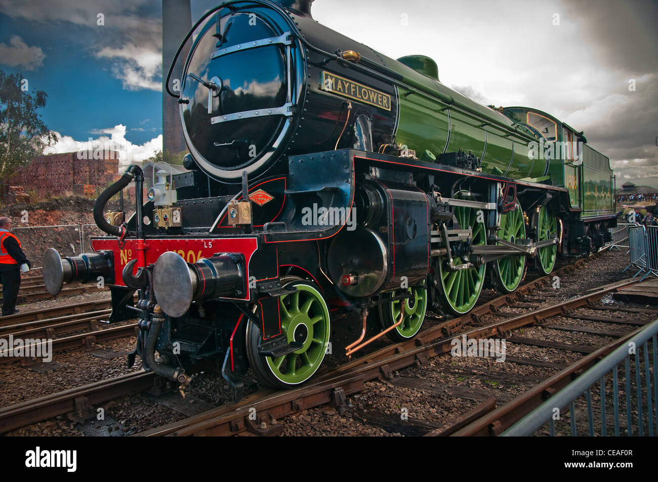 1306 Mayflower Dampflokomotive Stockfoto