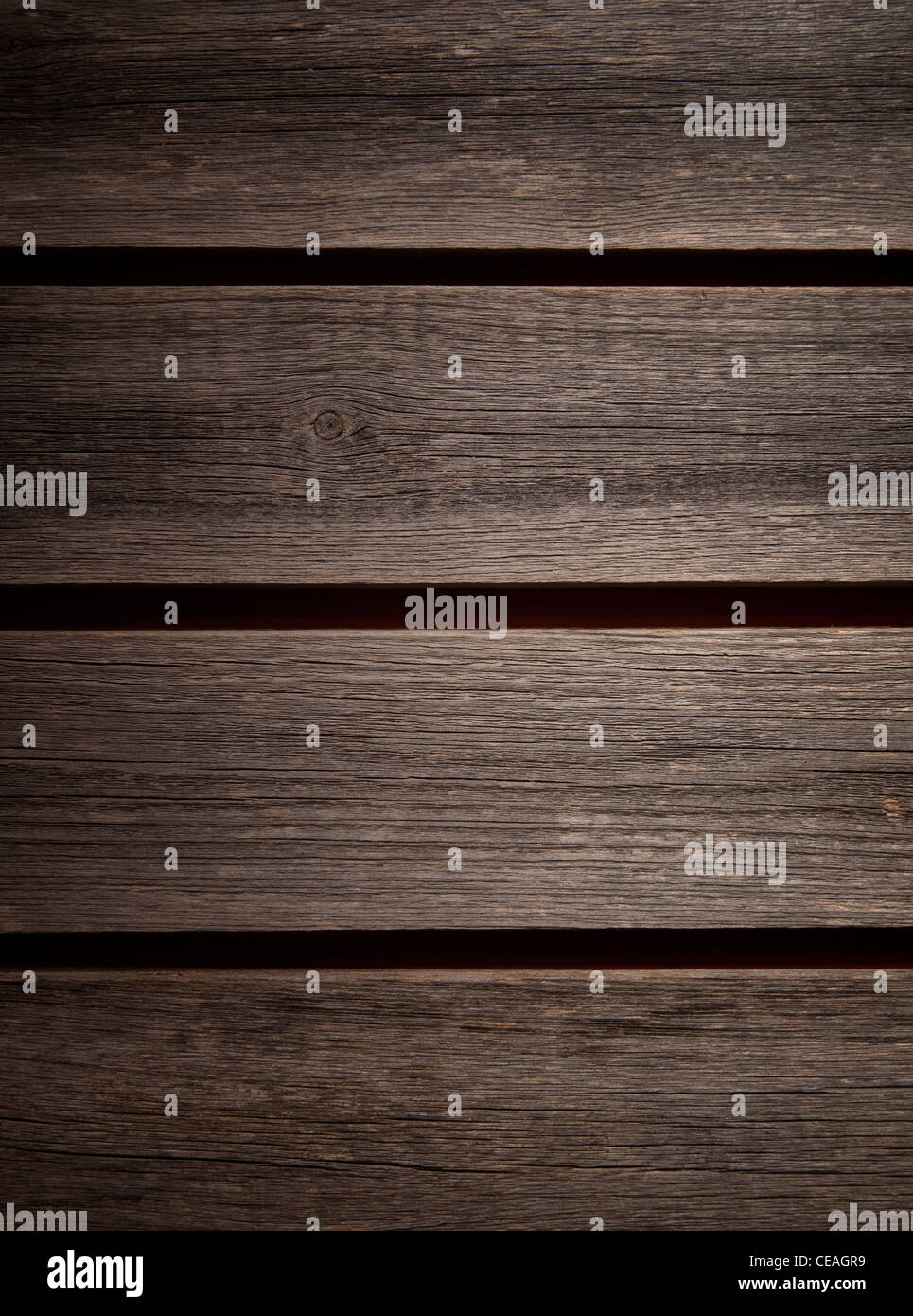 Schön verwittert grauen Hintergrund Detail der Scheune Holzplatten. Stockfoto