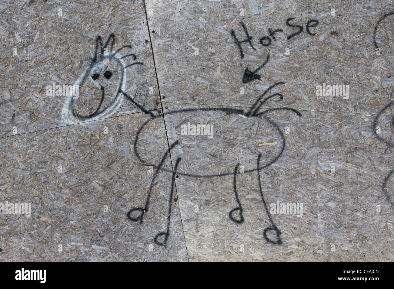 Graffiti auf den Straßen von Rom Italien Stockfoto