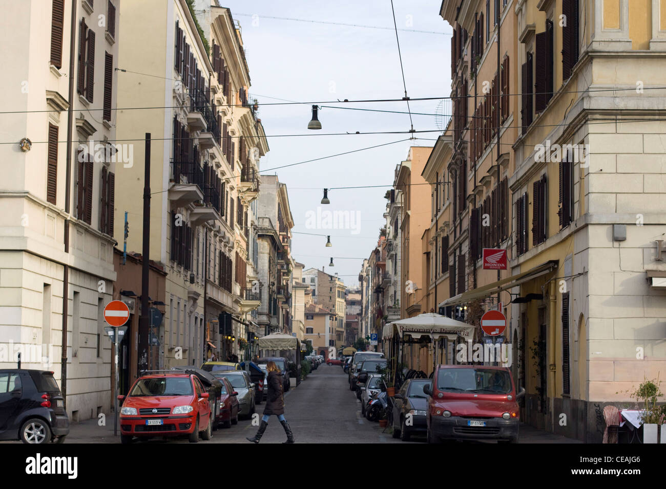 Blick auf die Straßen von Rom Italien Stockfoto