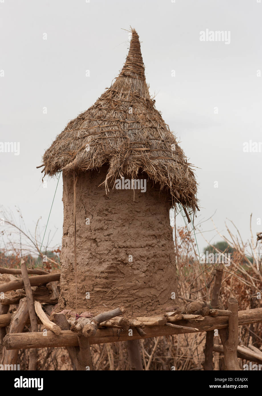Dassanech Stamm in Omo, Äthiopien Stockfoto