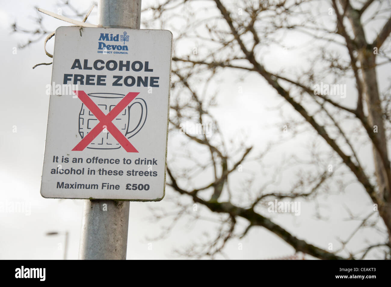 alkoholfreies Bier zone kein trinken Alkohol-Zeichen Stockfoto