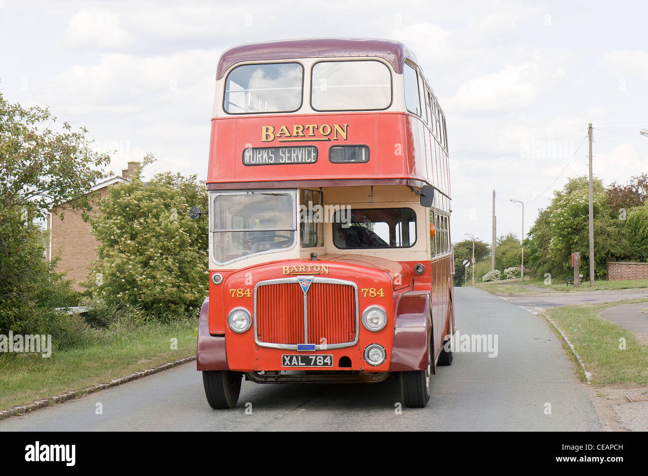 Ein Vintage roten Doppeldecker-bus Stockfoto