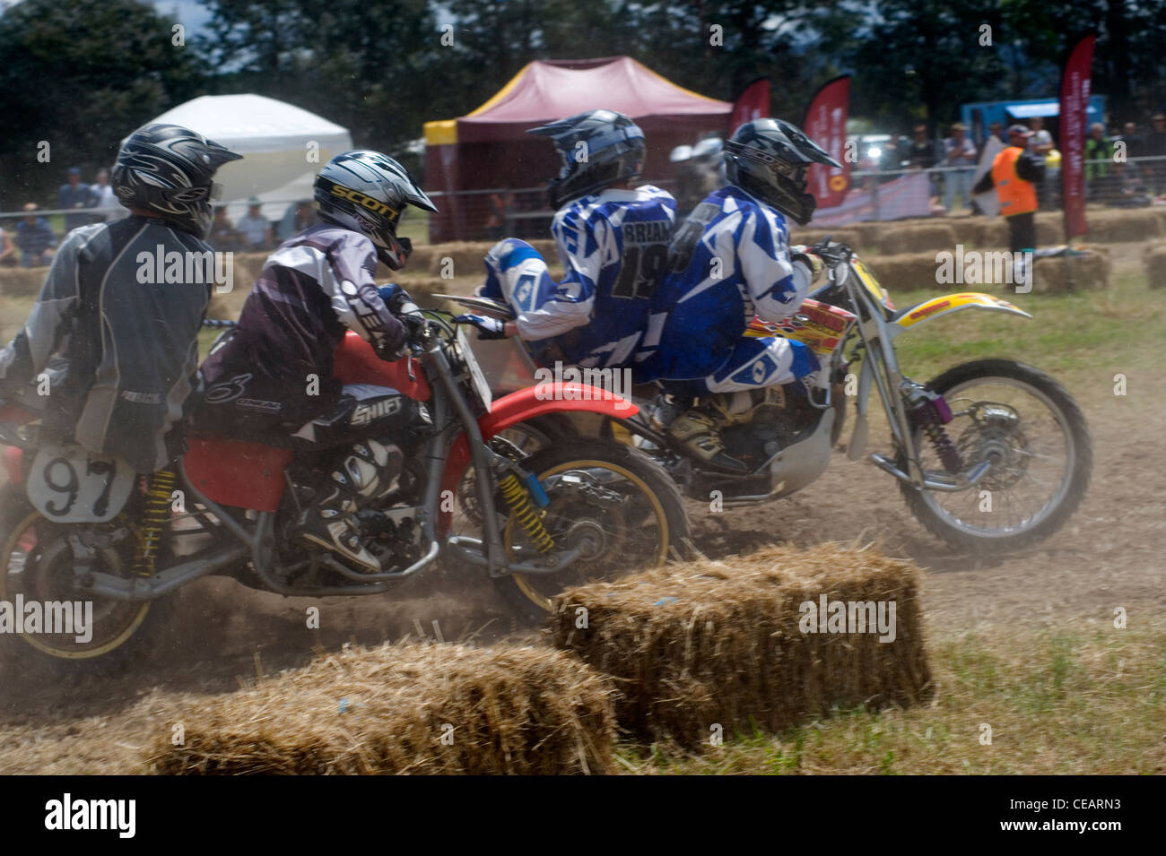 Dirt Bike Seitenwagensport Stockfoto