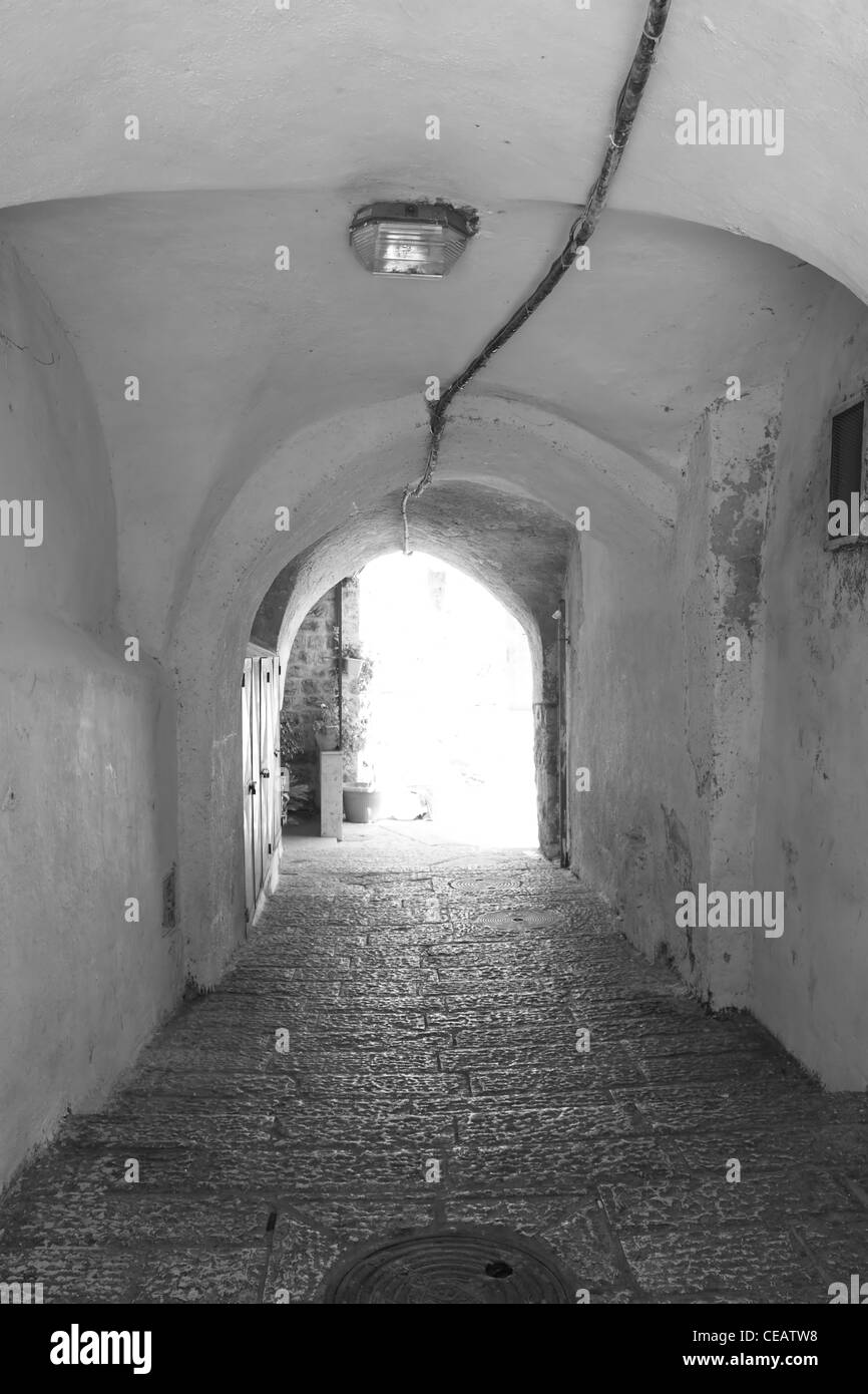 Alte Gasse im jüdischen Viertel, Jerusalem Stockfoto