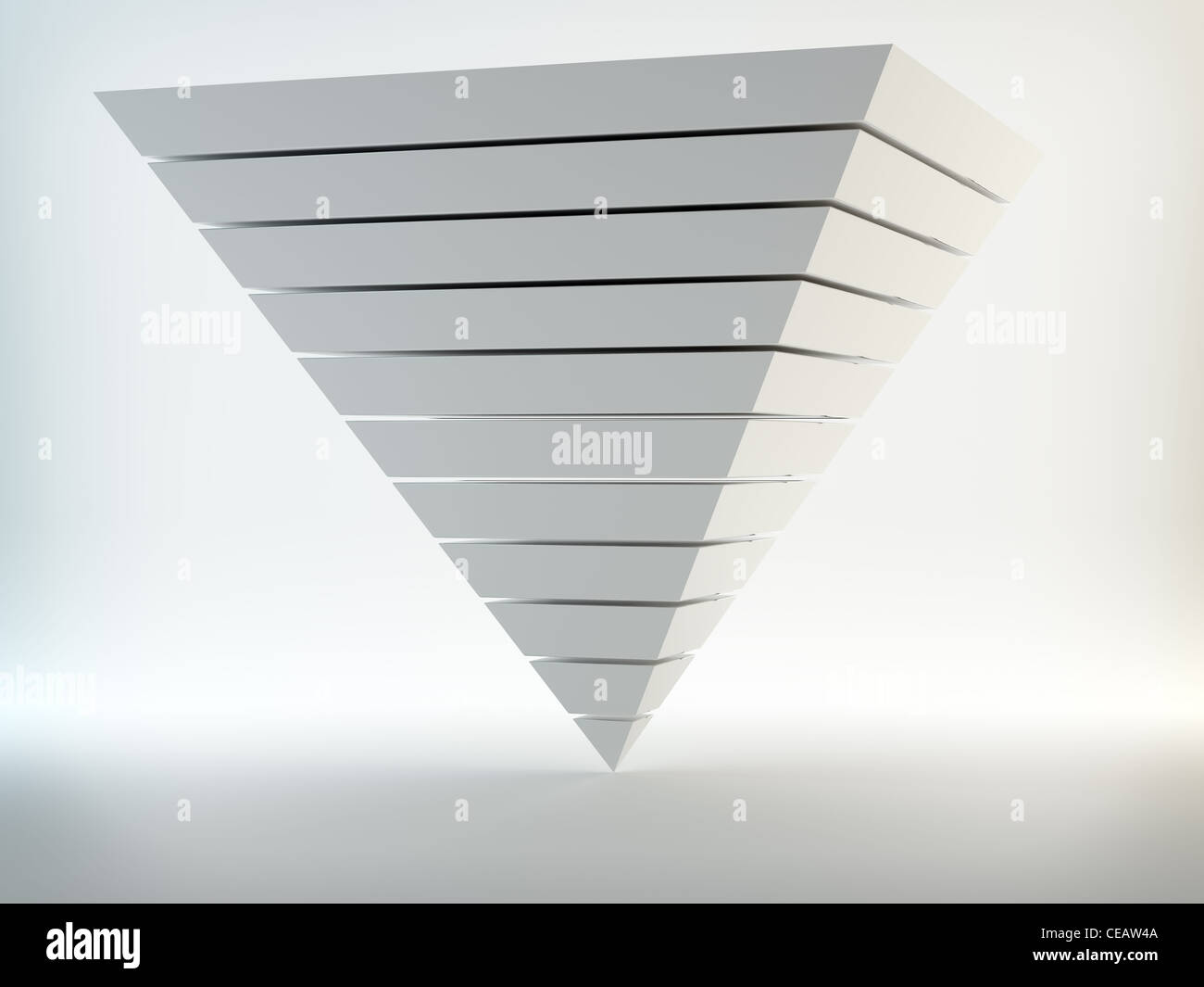 Pearly abstrakt 3d Pyramide Stockfoto