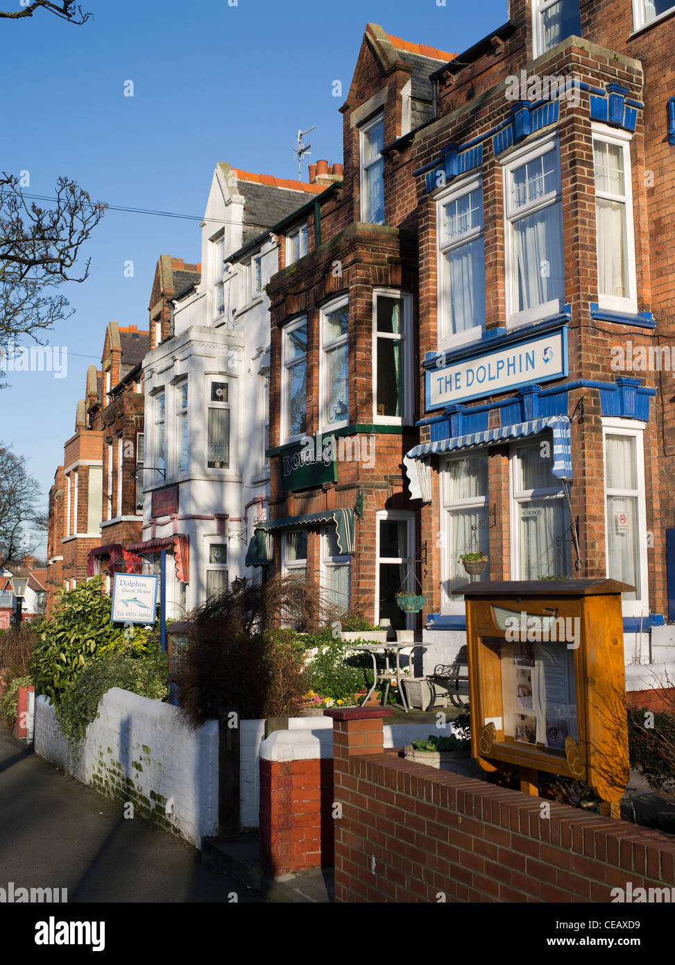 dh SCARBOROUGH NORTH YORKSHIRE Guest House Hotels Großbritannien Stockfoto