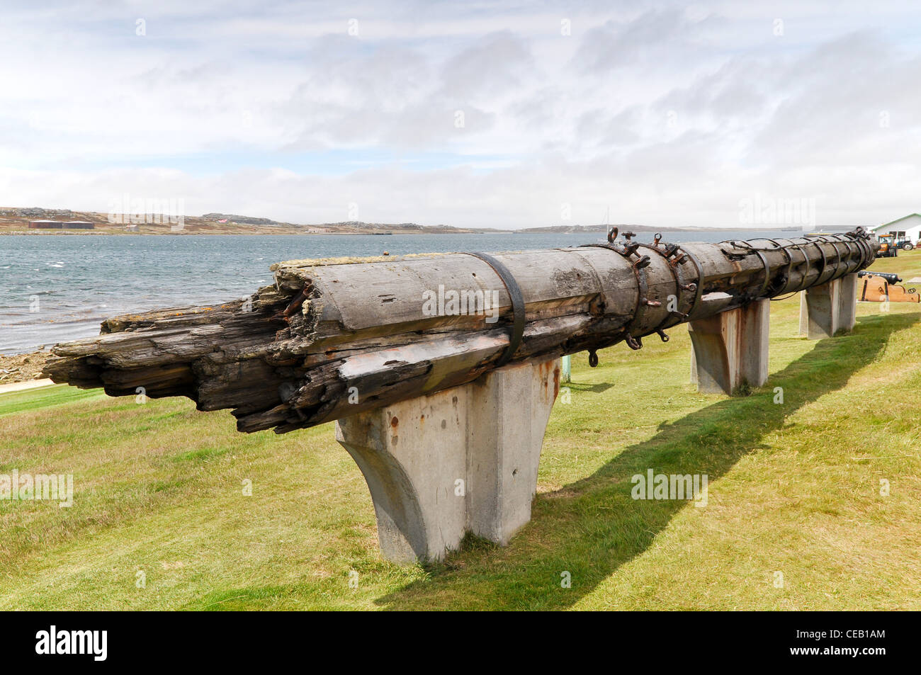 Mast wenn die SS Great Britain, Stanley, Falkland-Inseln Stockfoto