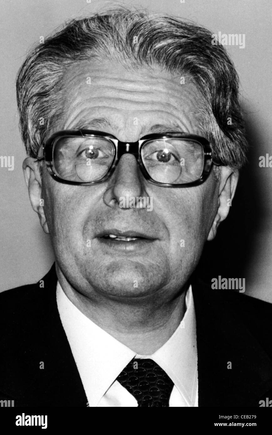 Hans-Jochen Vogel - * 03.02.1926: Porträt der sozialdemokratische Politiker und Vorsitzender der SPD. Stockfoto