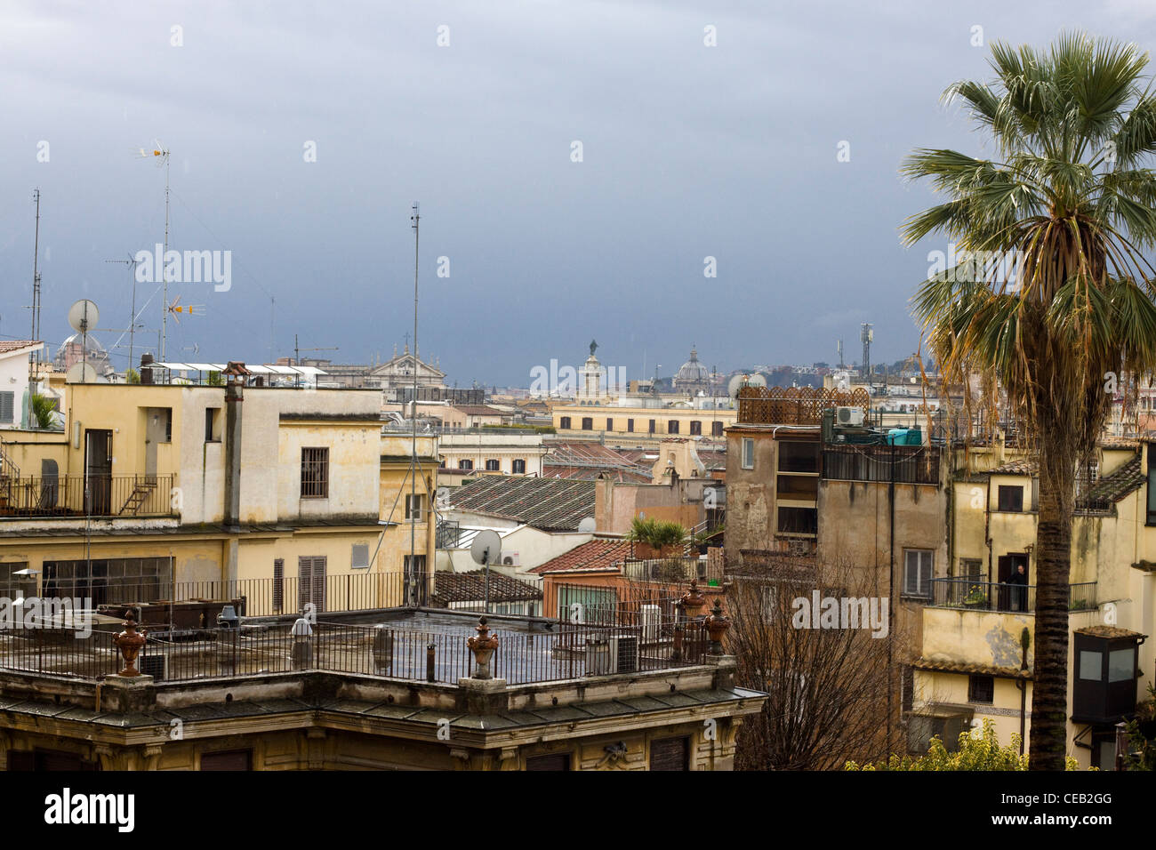 Blick auf die Straßen von Rom Italien Stockfoto