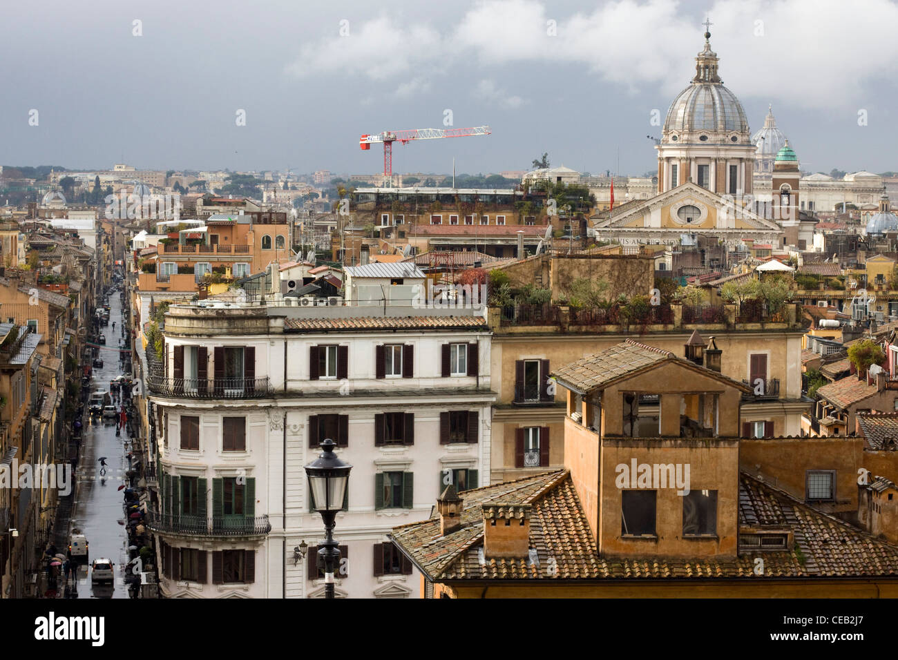 Blick auf die Straßen von Rom Italien Stockfoto