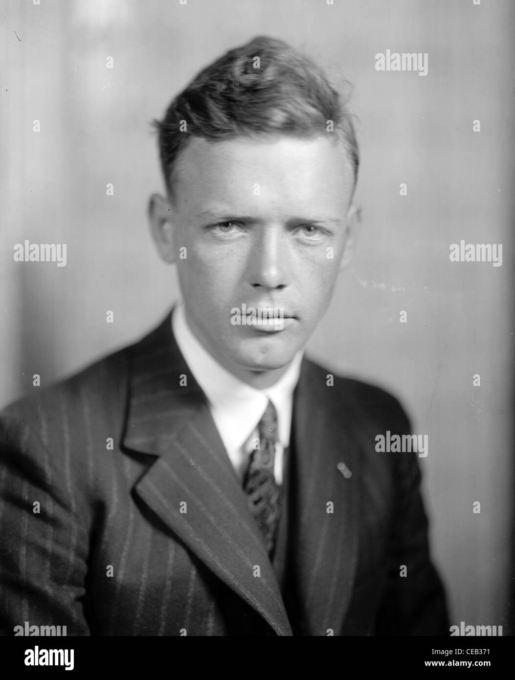Charles Augustus Lindbergh war ein amerikanischer Flieger, Autor, Erfinder, Explorer und sozialer Aktivist. Stockfoto
