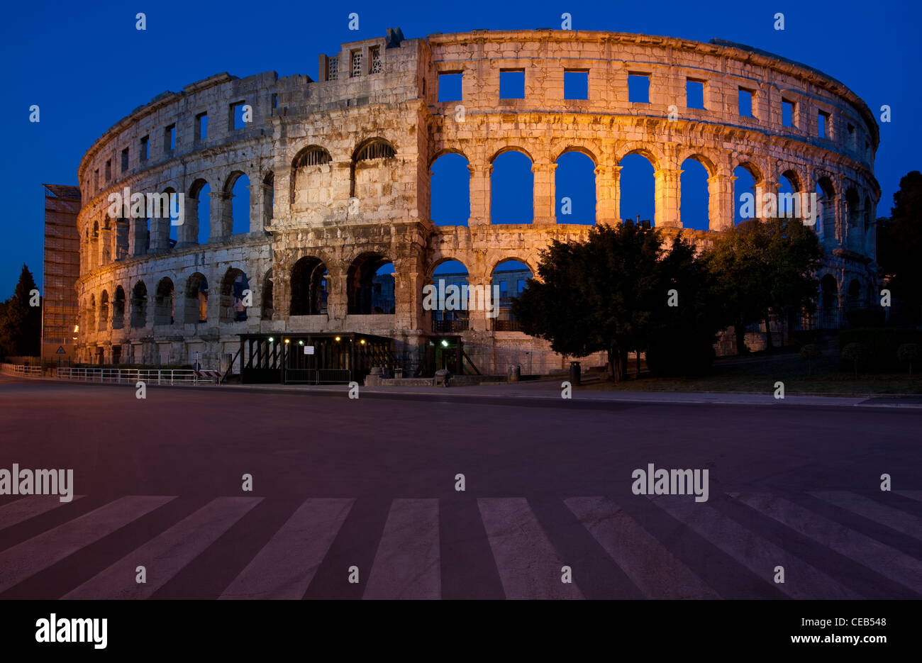 Römische Arena in Pula, Istrien, Kroatien Stockfoto