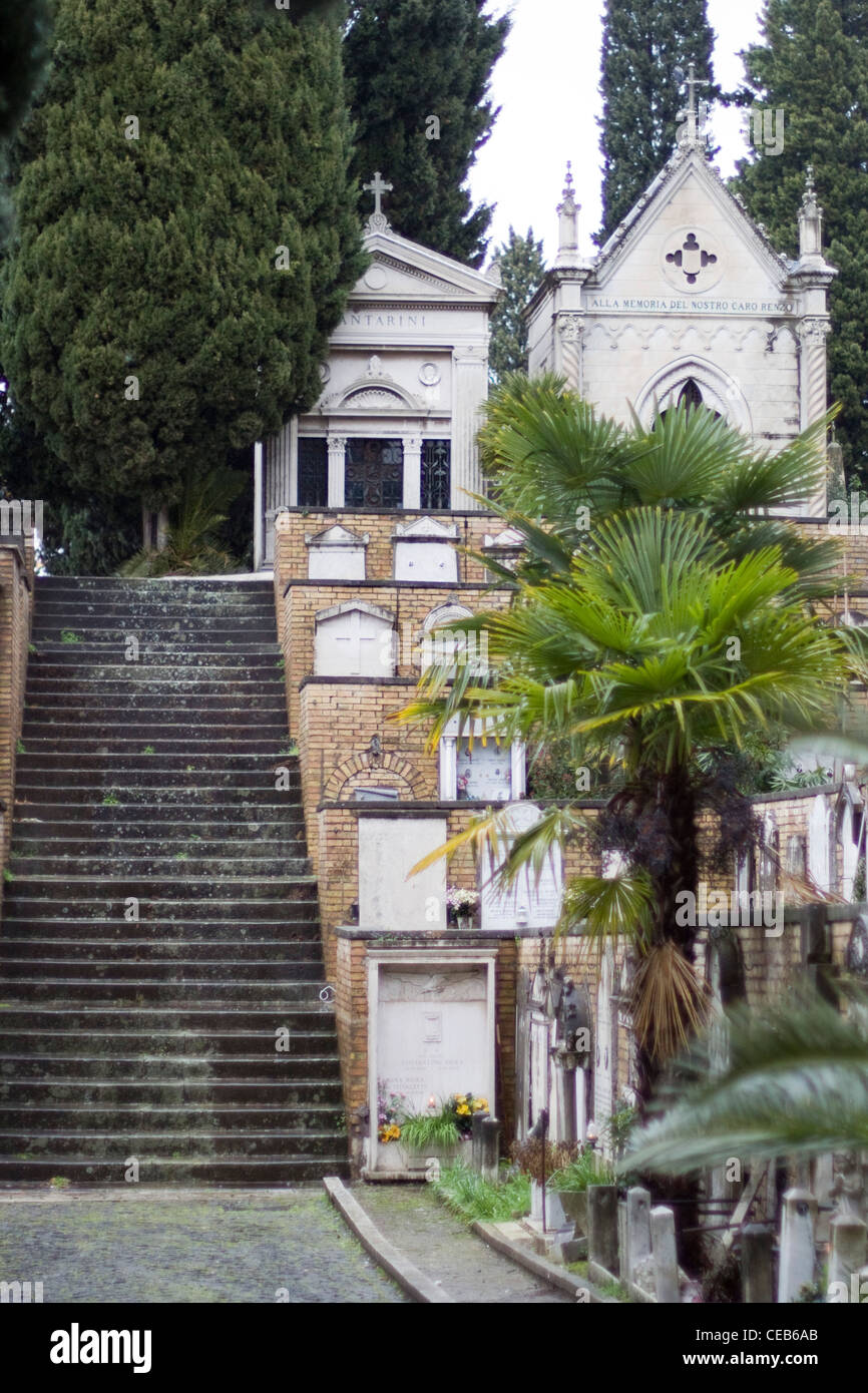 Friedhof Campo Verano in Rom Italien Stockfoto