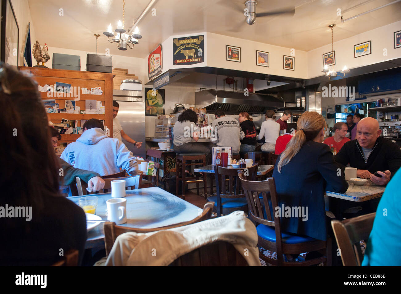 Die alten Dottie True Blue Cafe. San Francisco. Kalifornien. USA. Stockfoto