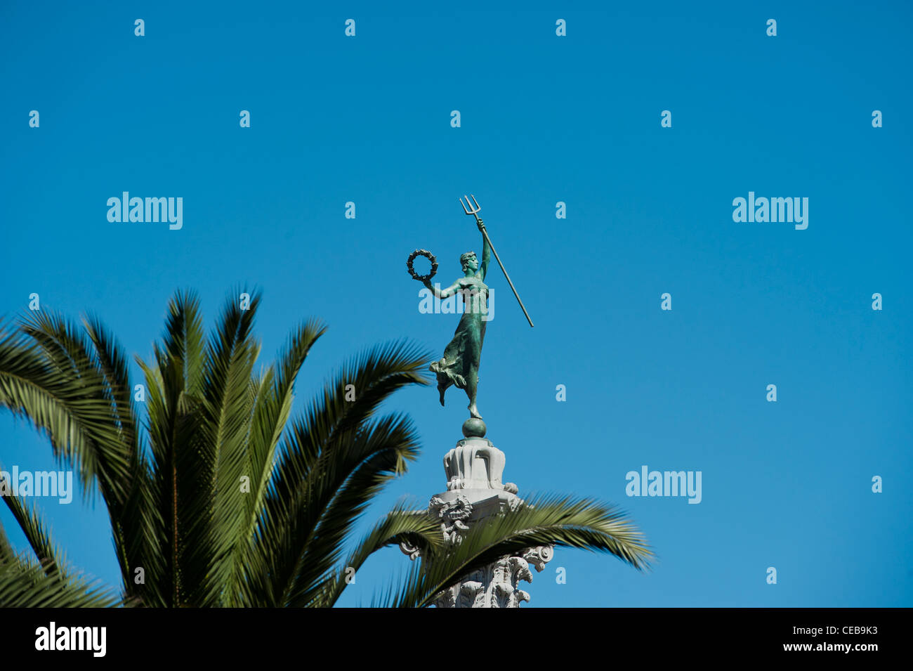 Sieg-Statue am Union Square, San Francisco, Kalifornien. Stockfoto