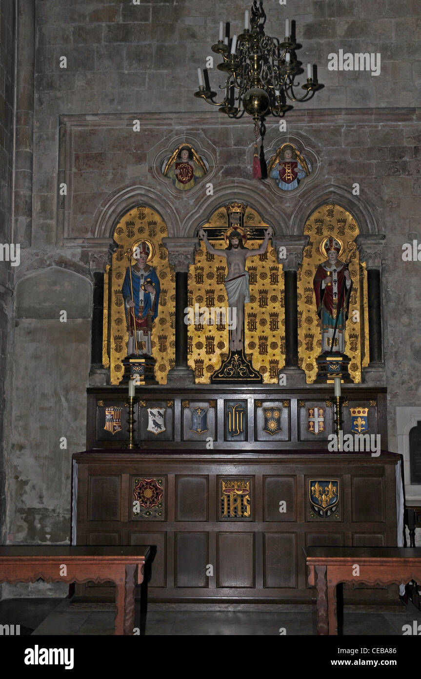 Die Kapelle von Saint Thomas ein Becket und Saint Edmund von Abingdon.  Chichester Kathedrale. Stockfoto