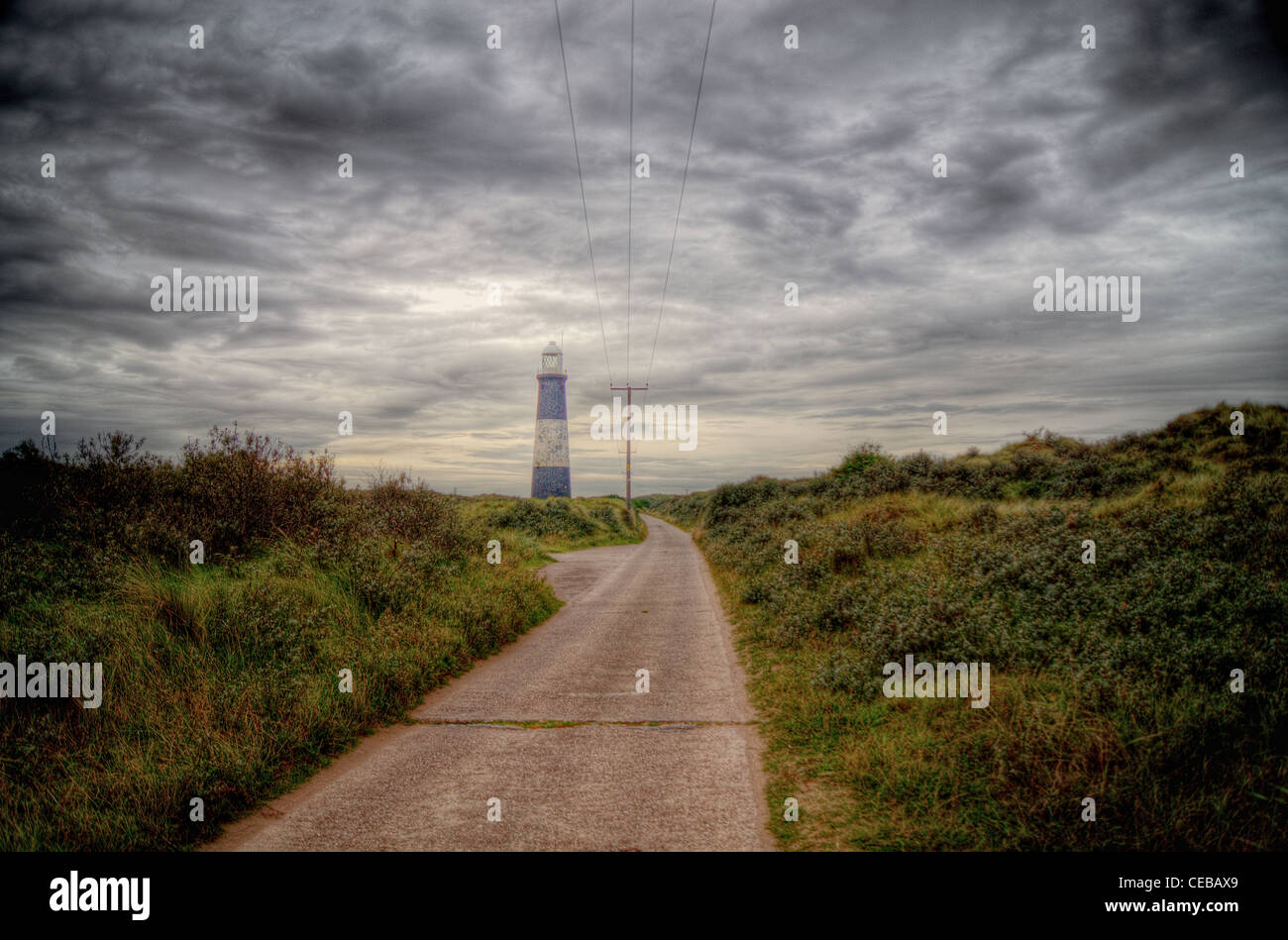 Spurn Point Leuchtturm Stockfoto