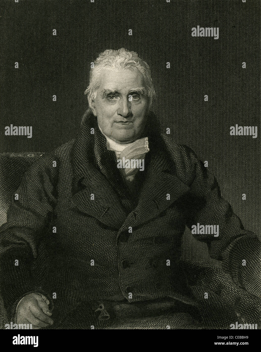 1830-Gravur von John Scott, 1. Earl of Eldon. Stockfoto