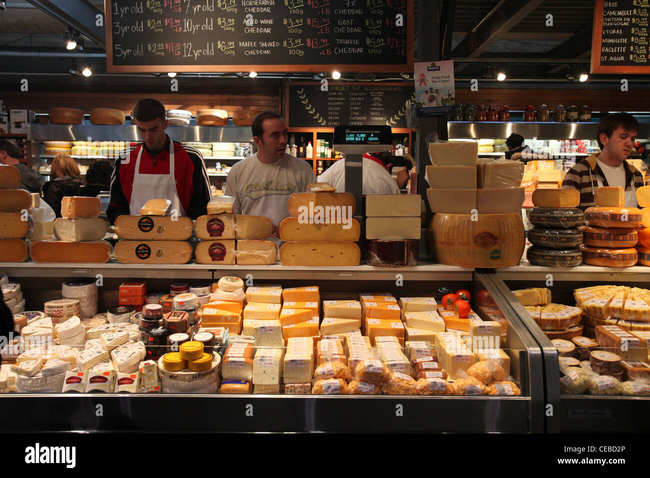 Käse-Stall im St. Lawrence Markthalle Toronto Kanada Stockfoto