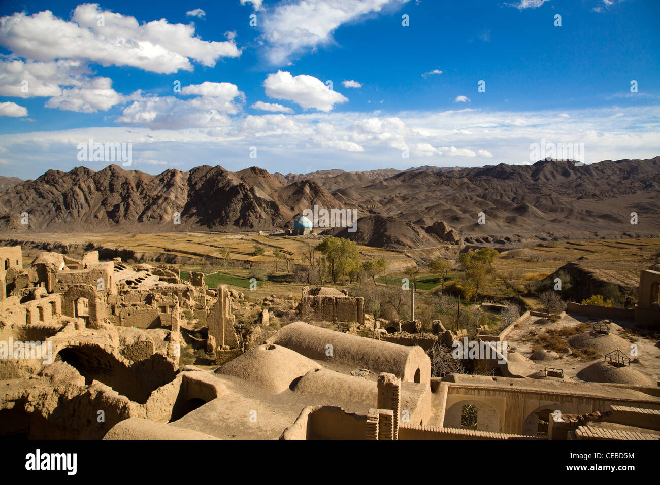 Verlassenen alten Dorf Kharanaq im Iran in der Nähe von Yazd Stockfoto