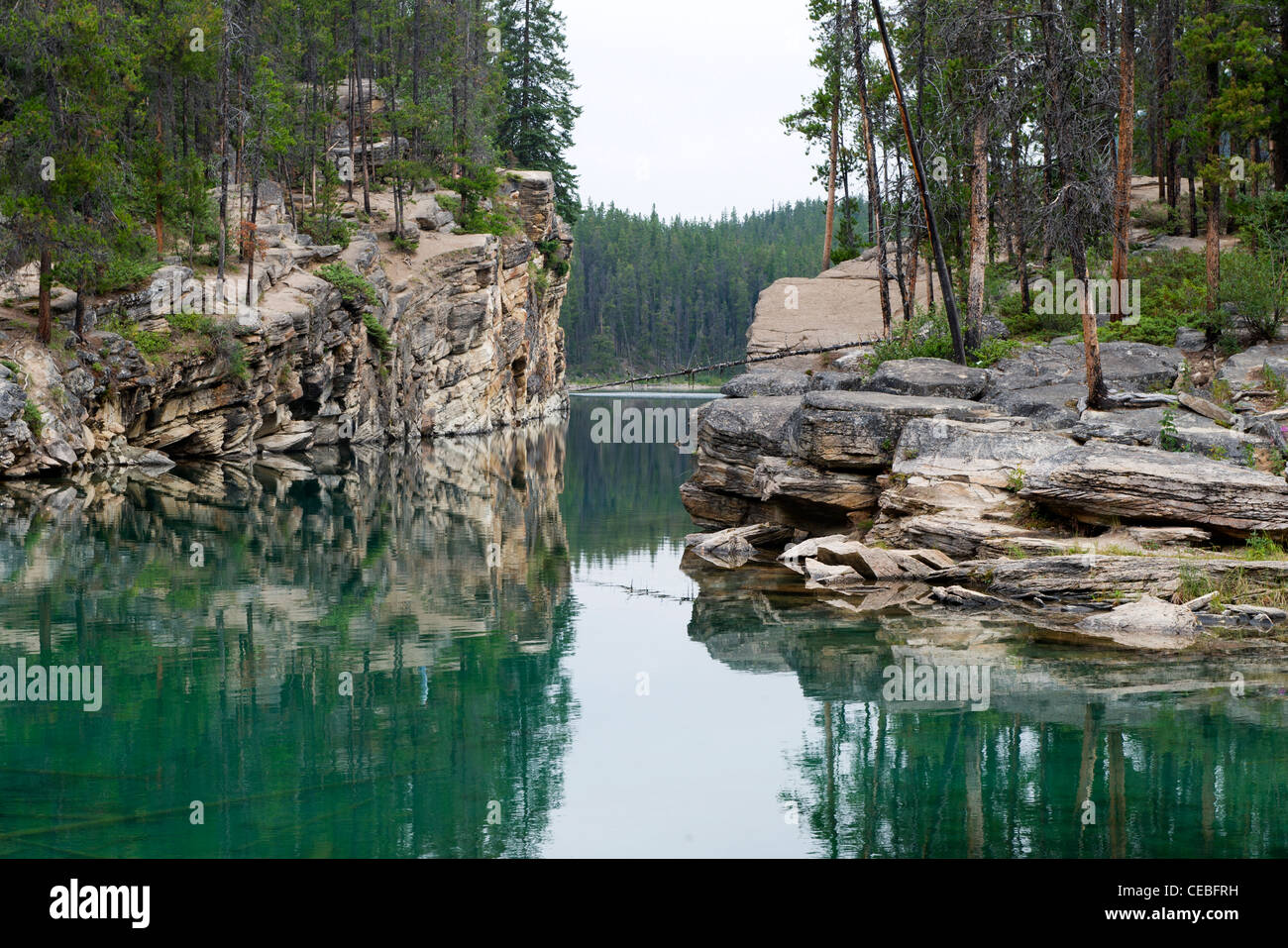 Horseshoe Lake im Jasper Nationalpark, Alberta, Canada Stockfoto