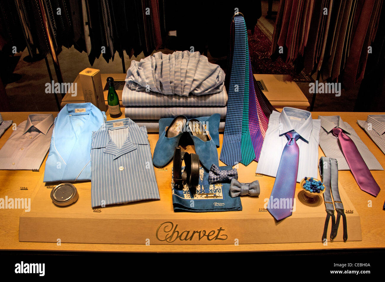 Charvet Store Paris Mode Mode Shop couturier Stockfoto