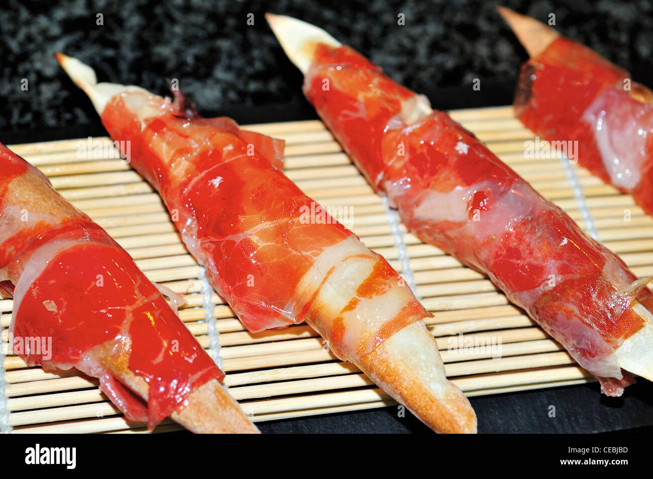 Portugal, Algarve: Vorspeise während der Dinner-Abend mit 3-Sterne-Koch Normand Laprise im Hotel Vila Joya Galé Stockfoto