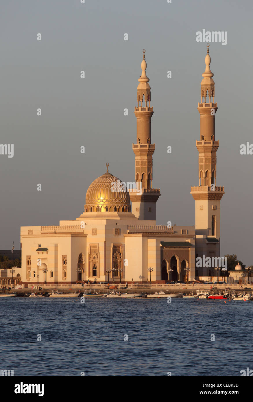 Moschee in Sharjah City, Vereinigte Arabische Emirate Stockfoto