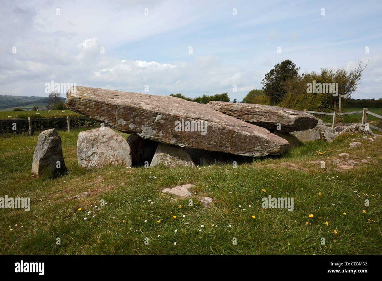 Arthurs Stone neolithischer Beerdigung Kammer in der Nähe von Dorstone/Brewardine Herefordshire Stockfoto