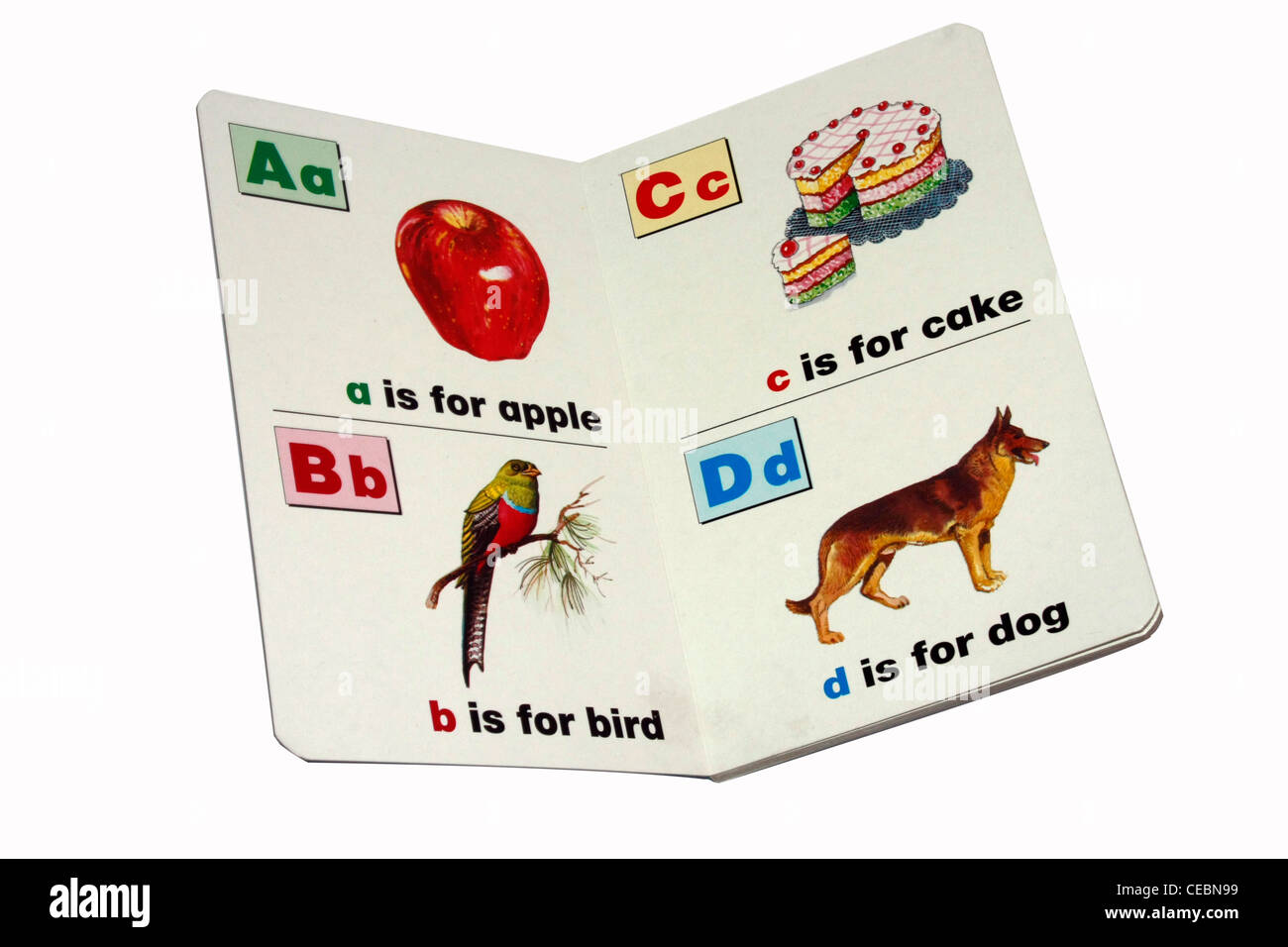 Kindergarten-Alphabet-Buch für das grundlegende lernen Stockfoto