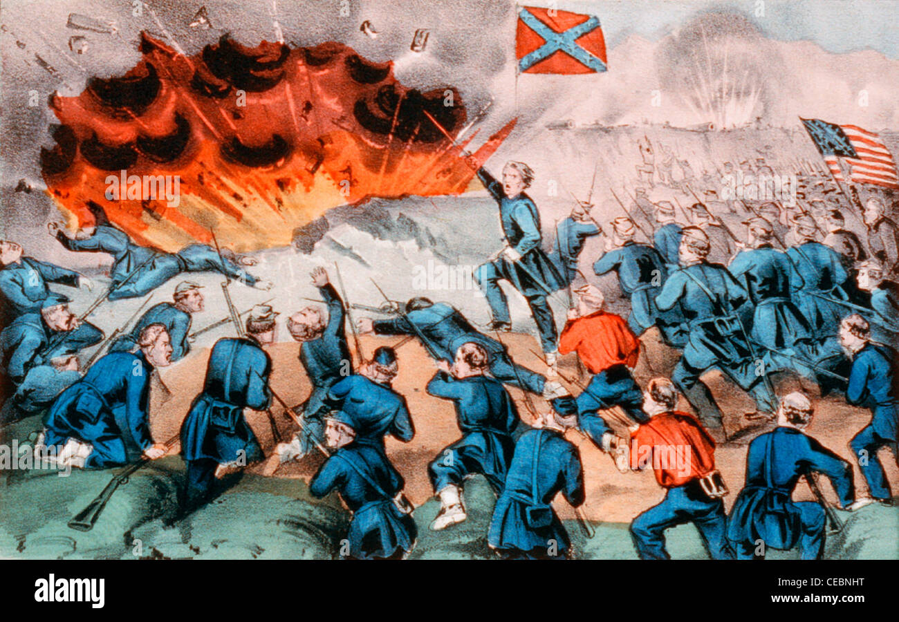 Belagerung und Einnahme von Vicksburg, Mississippi, 4. Juli 1863 während USA Bürgerkrieg Stockfoto