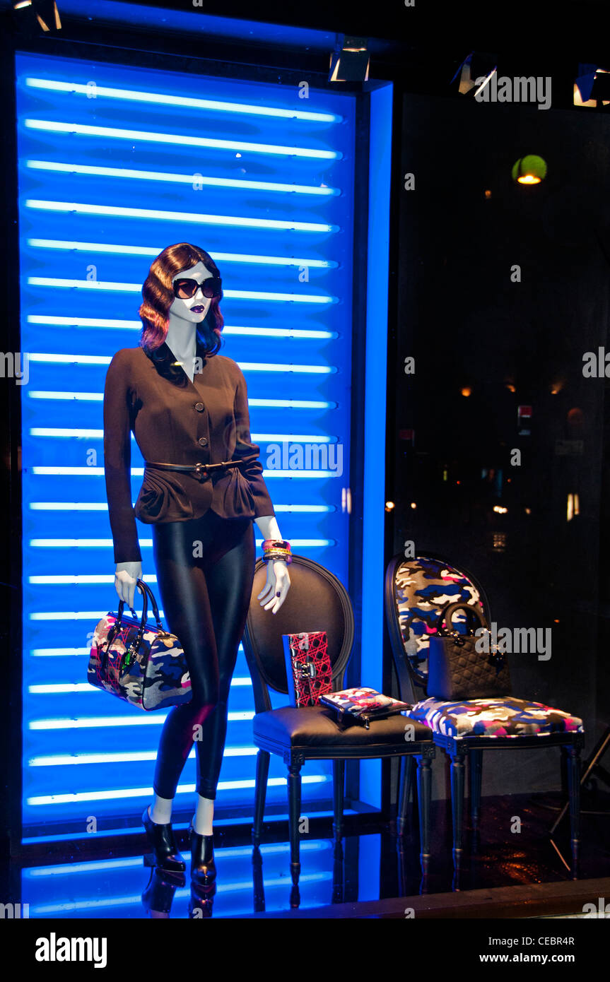 Dior Store Paris Avenue Montaigne High-Fashion Designer Couturier Frankreich Stockfoto