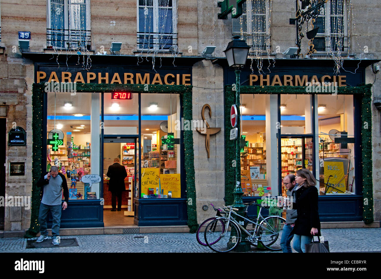 Pharmacie Frankreich Französisch Paris Stockfoto