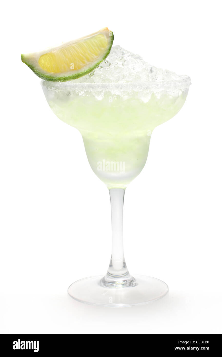 Margarita (Tequila, Zitronensaft, triple sec) Stockfoto