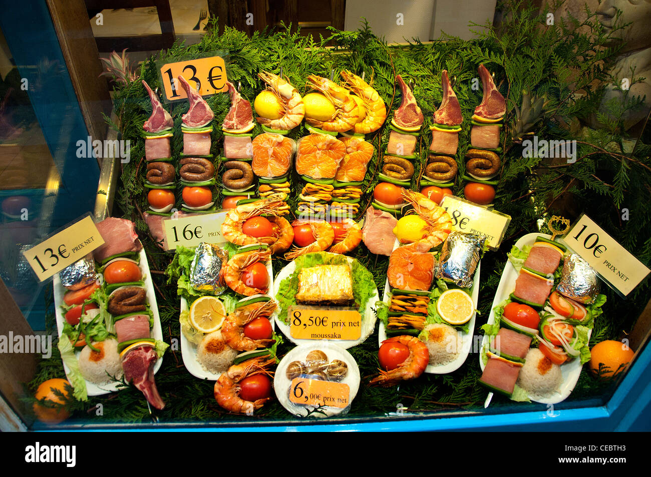 Paris die lateinischen Viertel Quartier latin Griechisch Griechenland Restaurant Stockfoto