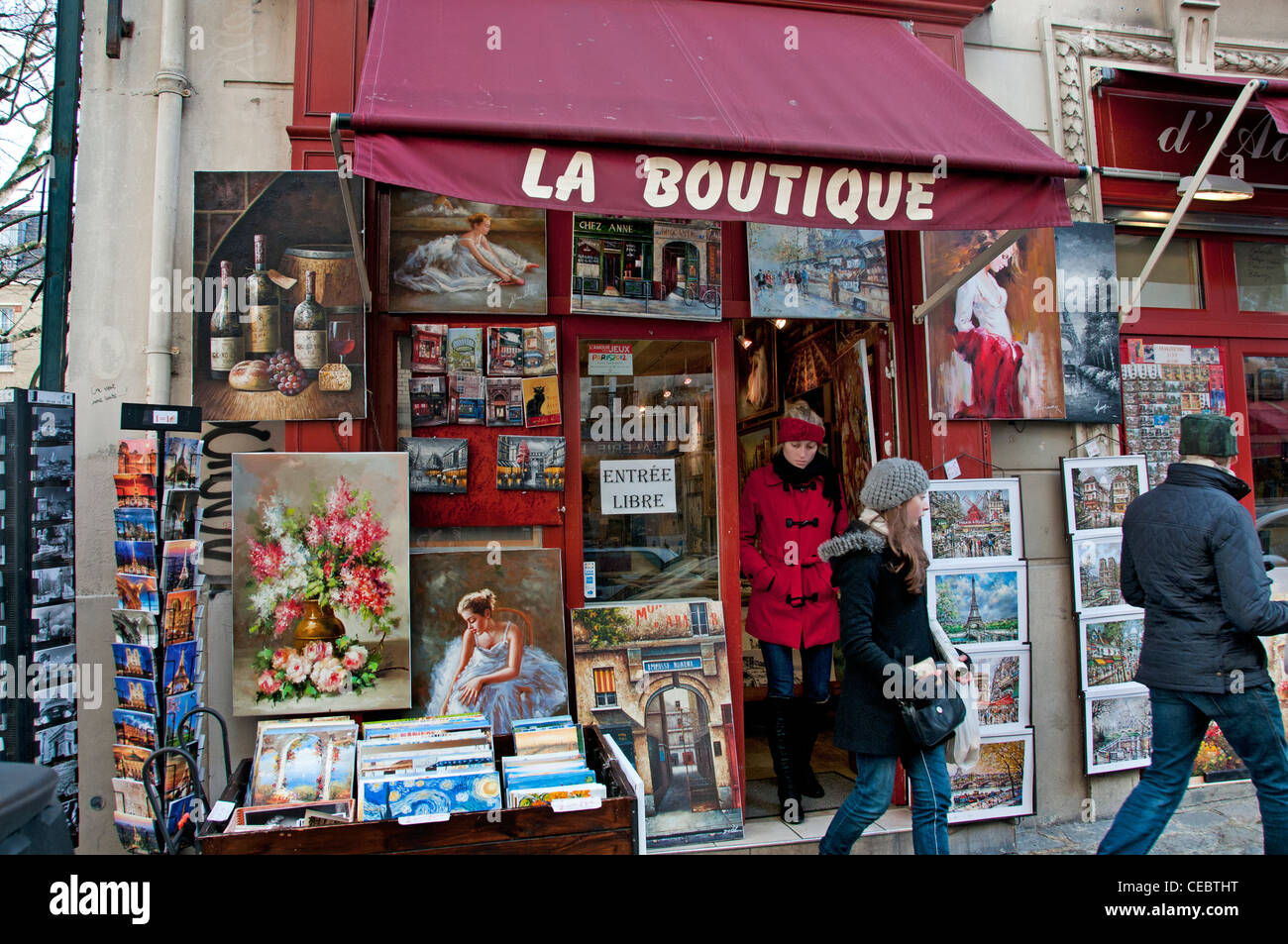 Place du Tertre Montmartre Paris Maler Malerei Stockfoto