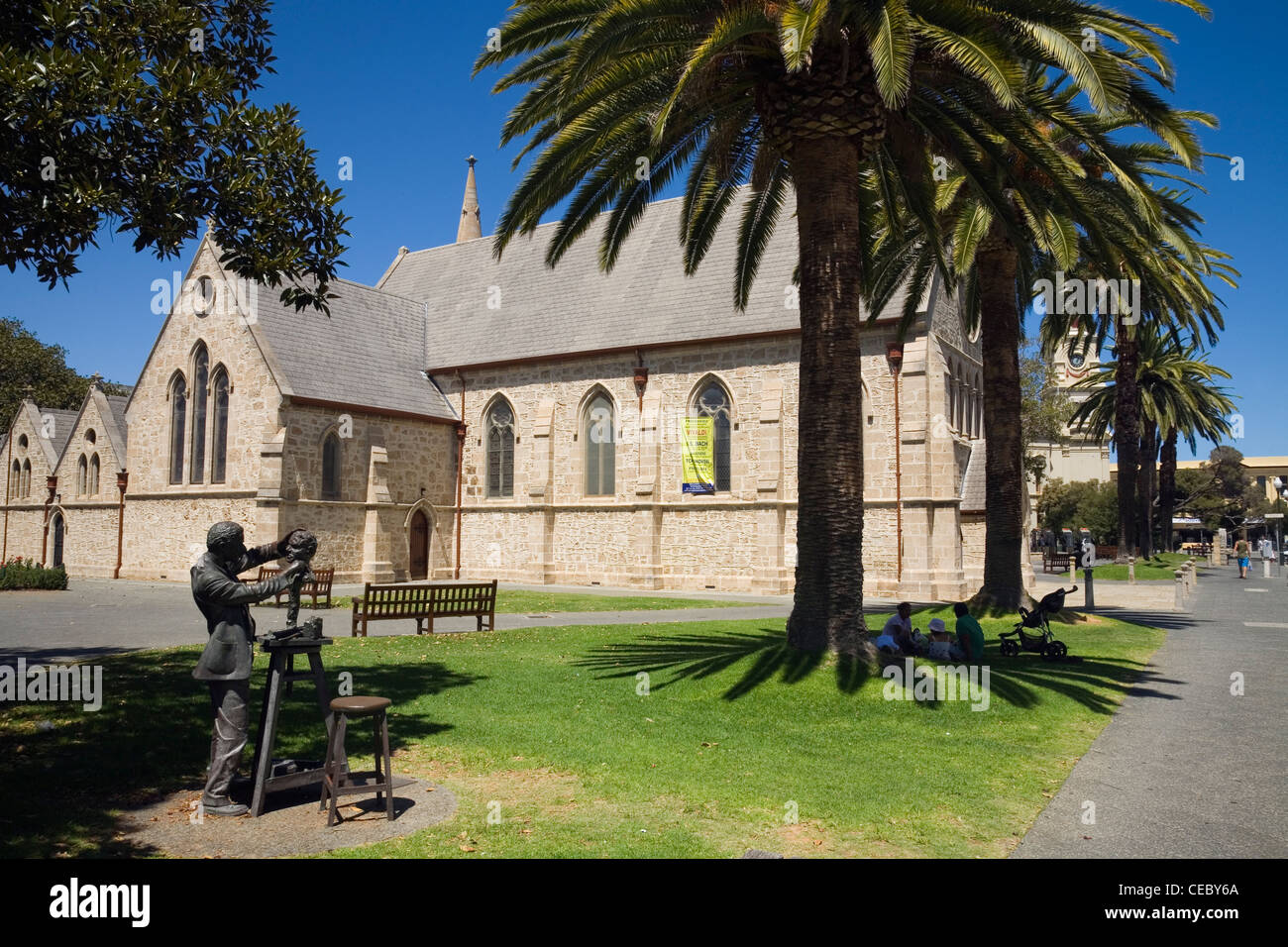 St Johns anglikanische Kirche - eines der vielen Goldrausch-Ära Erbe Gebäude in Fremantle, Western Australia, Australien Stockfoto