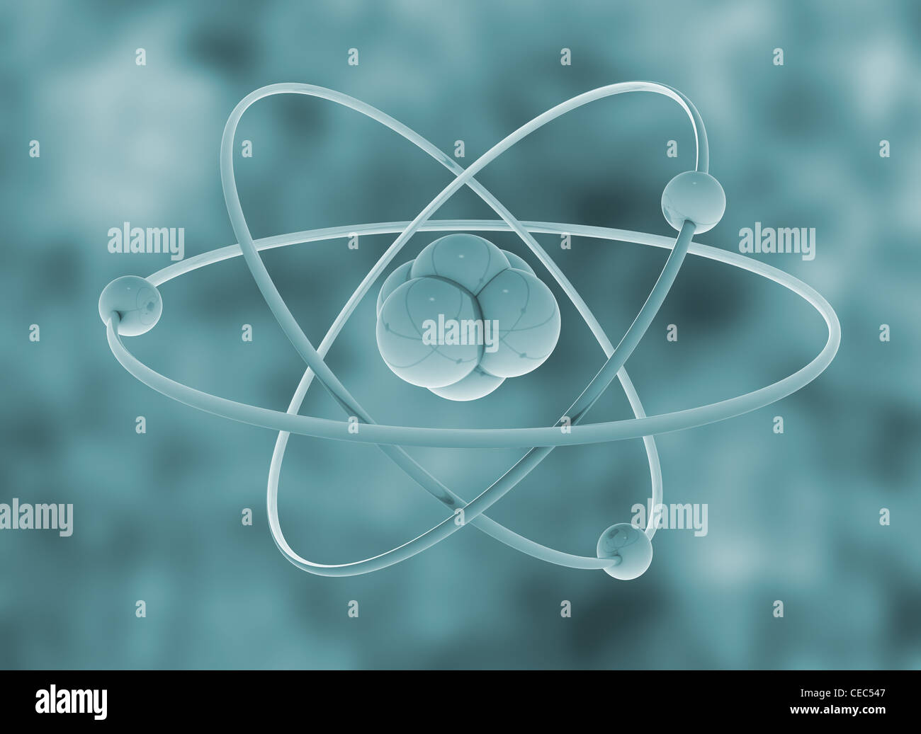 Atom Abbildung hochauflösende 3d render Stockfoto