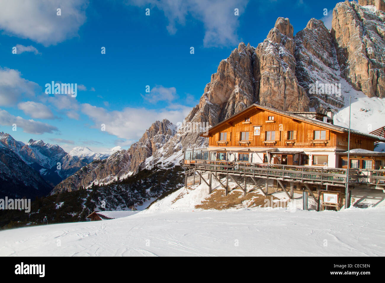 Rifugio Son Forca, Monte Cristallo, Cortina d ' Ampezzo, Dolomiten, Italien Stockfoto
