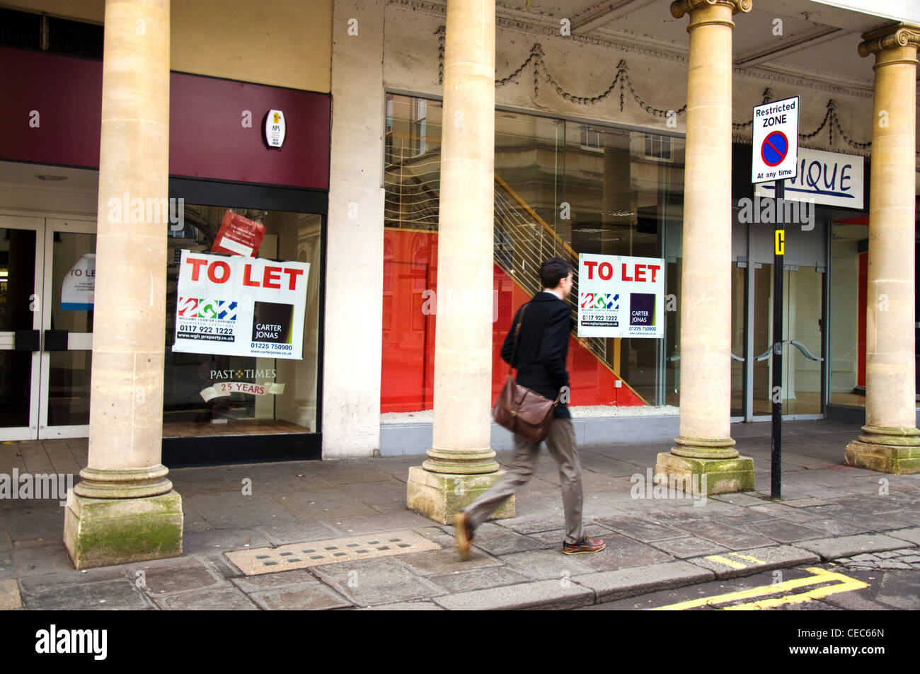 Geschäfte im Stall Street in der Innenstadt lassen Stockfoto