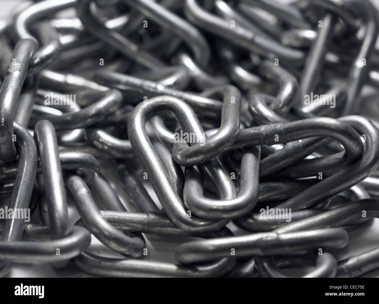 Full-Frame-abstrakten Detail einer Stahl-Kette Stockfoto