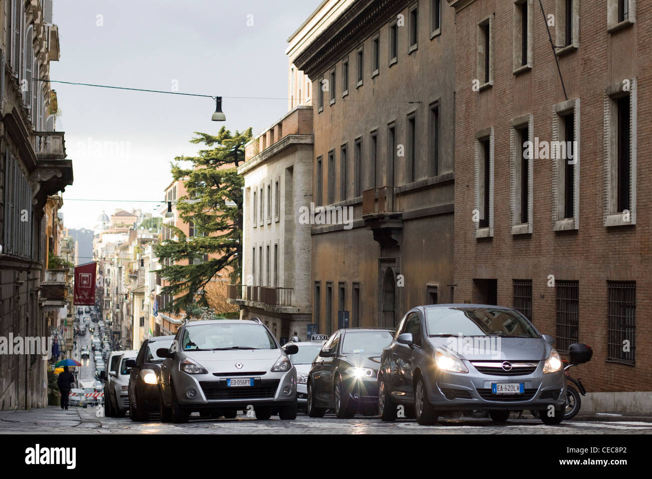 Blick auf die Straßen von Rom Italien Stockfoto