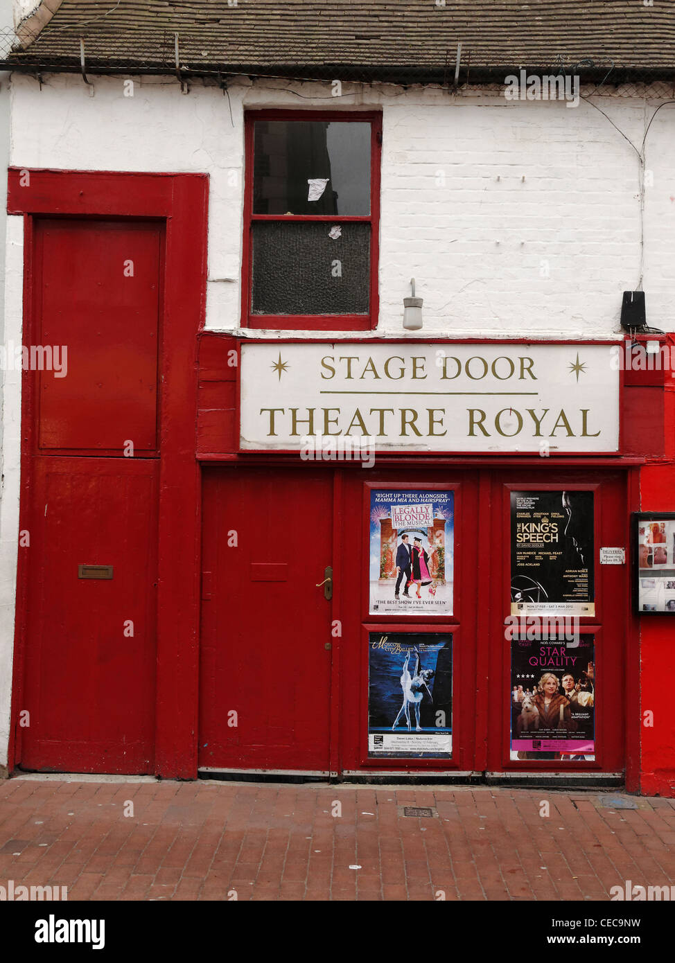 Theatre Royal Bühneneingang, Brighton, East Sussex, England. Stockfoto