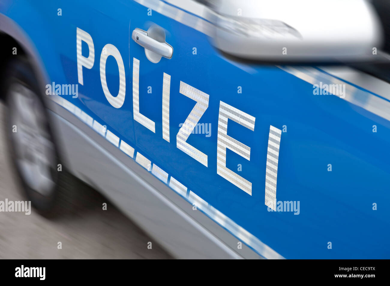 Polizei-Auto in Deutschland - deutsche Polizei-Auto Stockfoto