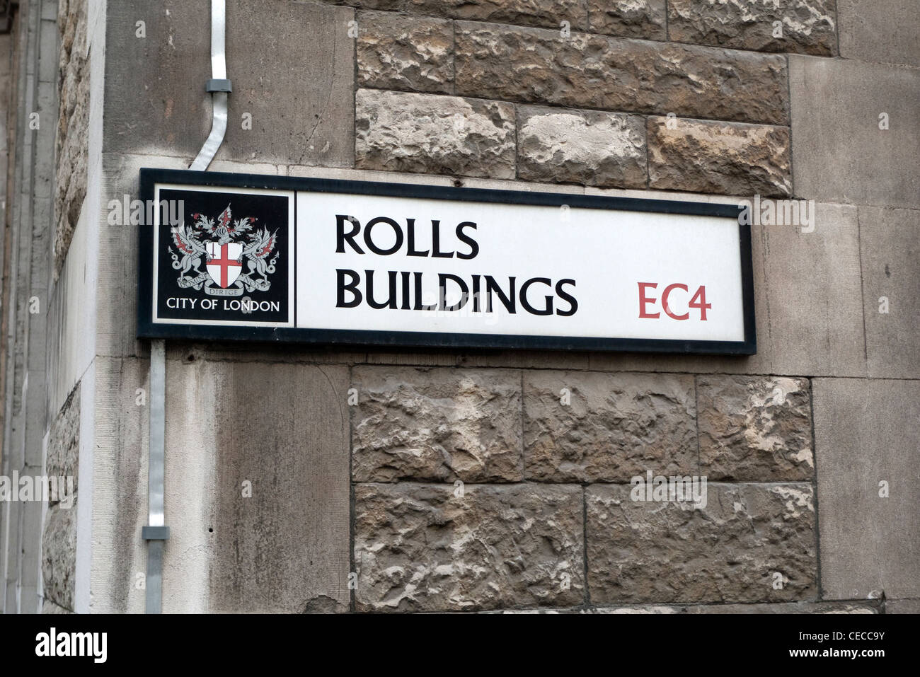 Rollen-Gebäude-Straße unterzeichnen Fetter Lane Stadt von London EG4 Stockfoto