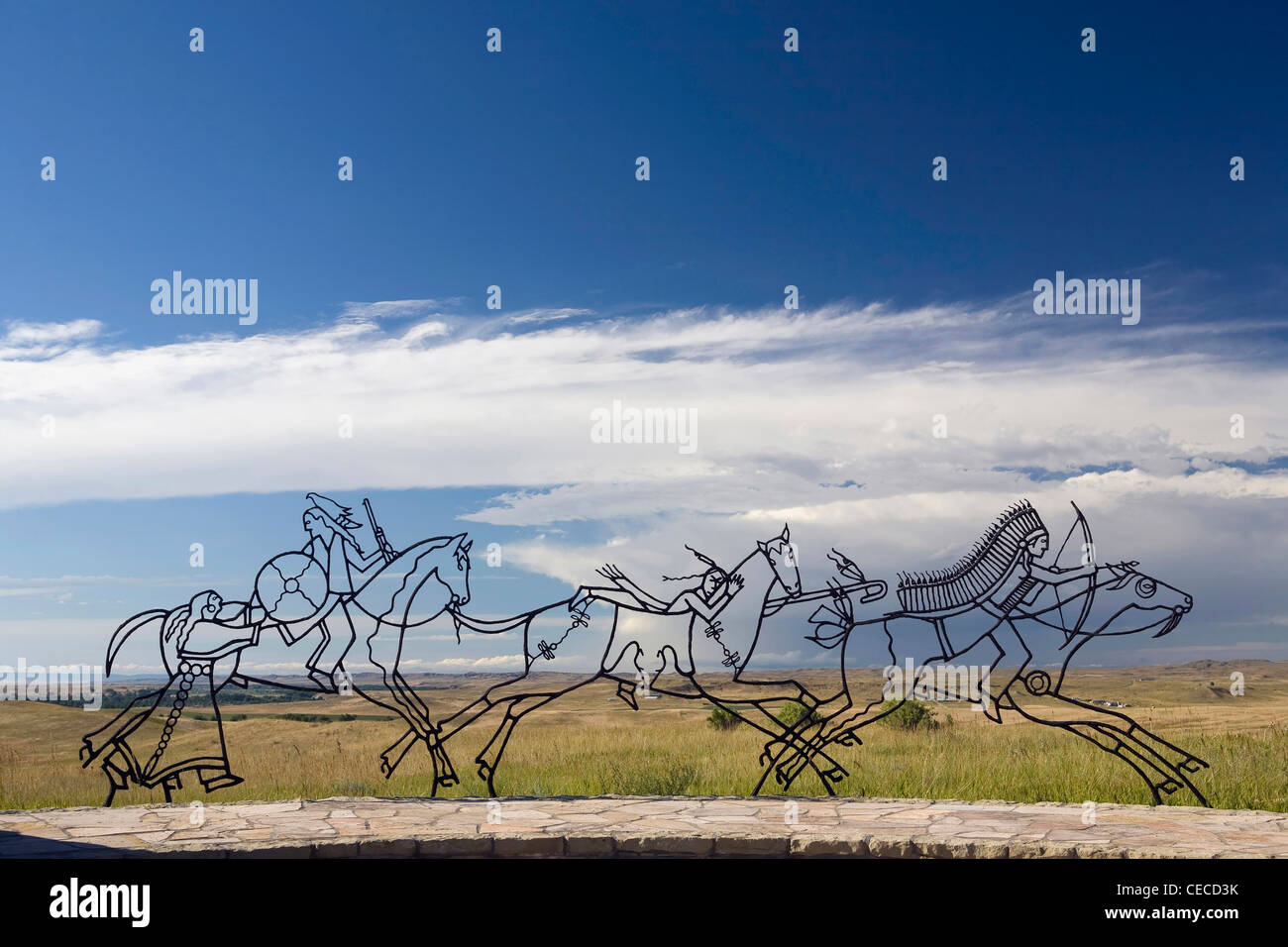 Wenig grosses Horn Battefield Nationaldenkmal, Montana. Stockfoto
